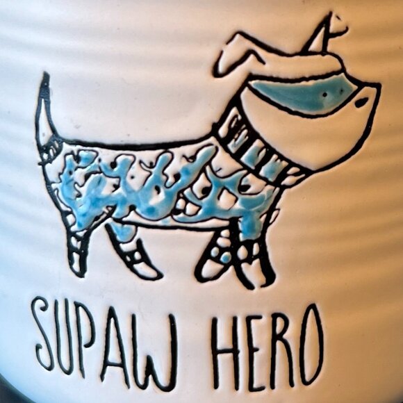 Prima Design SUPAW HERO Superhero Dog Lover Embossed Stoneware Mug Puppy 🐾 - Picture 2 of 11